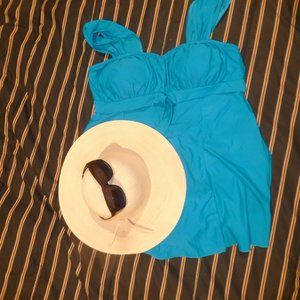 Wantdo Women’s One Piece Tummy Control Swim dress Swimsuit Size 18-20